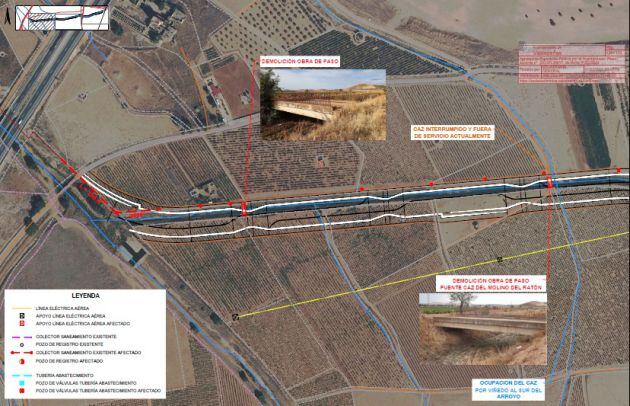 El proyecto de parque fluvial recoge la demolición de diversos puentes