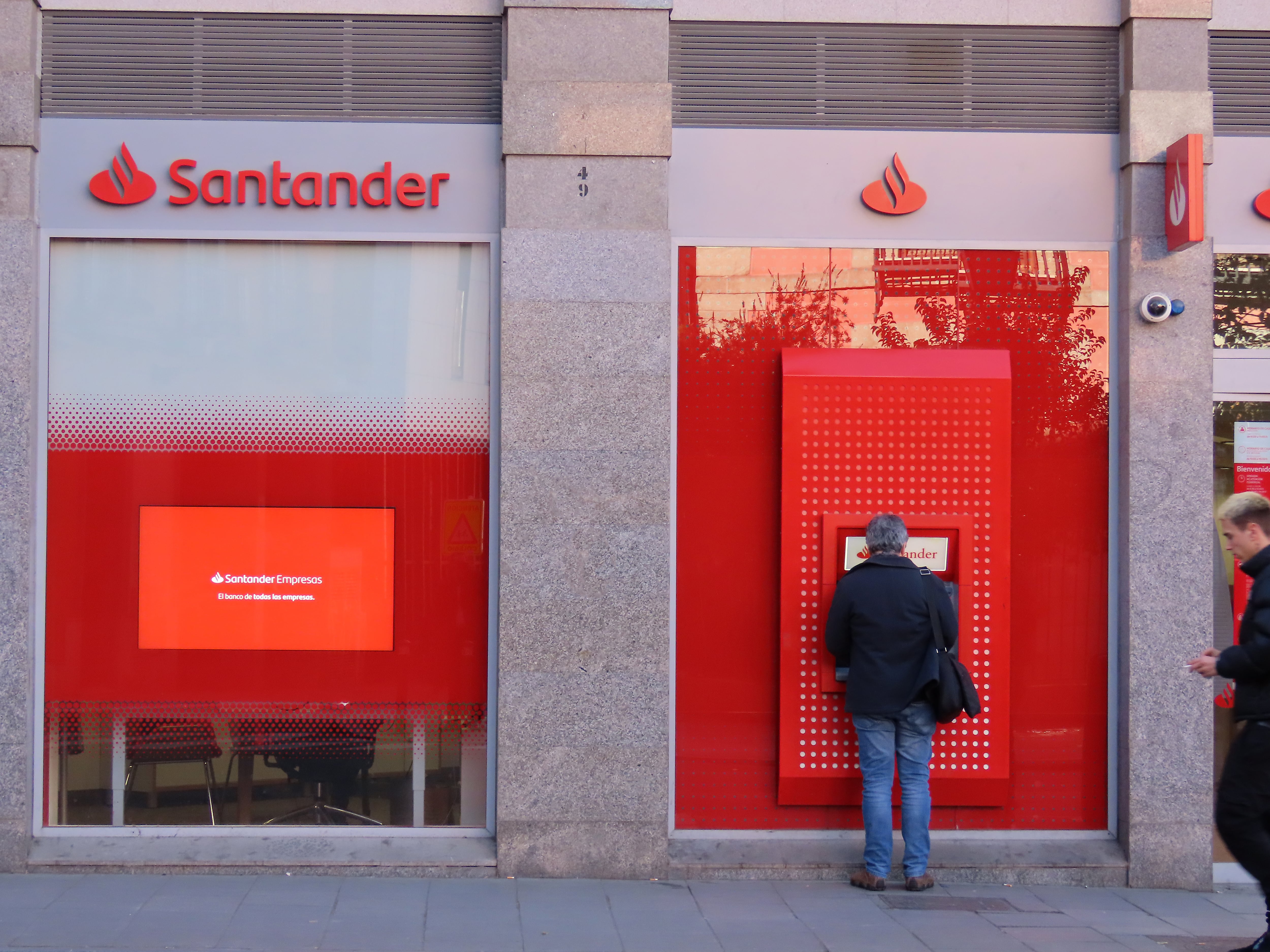 Cajero del Banco Santander.