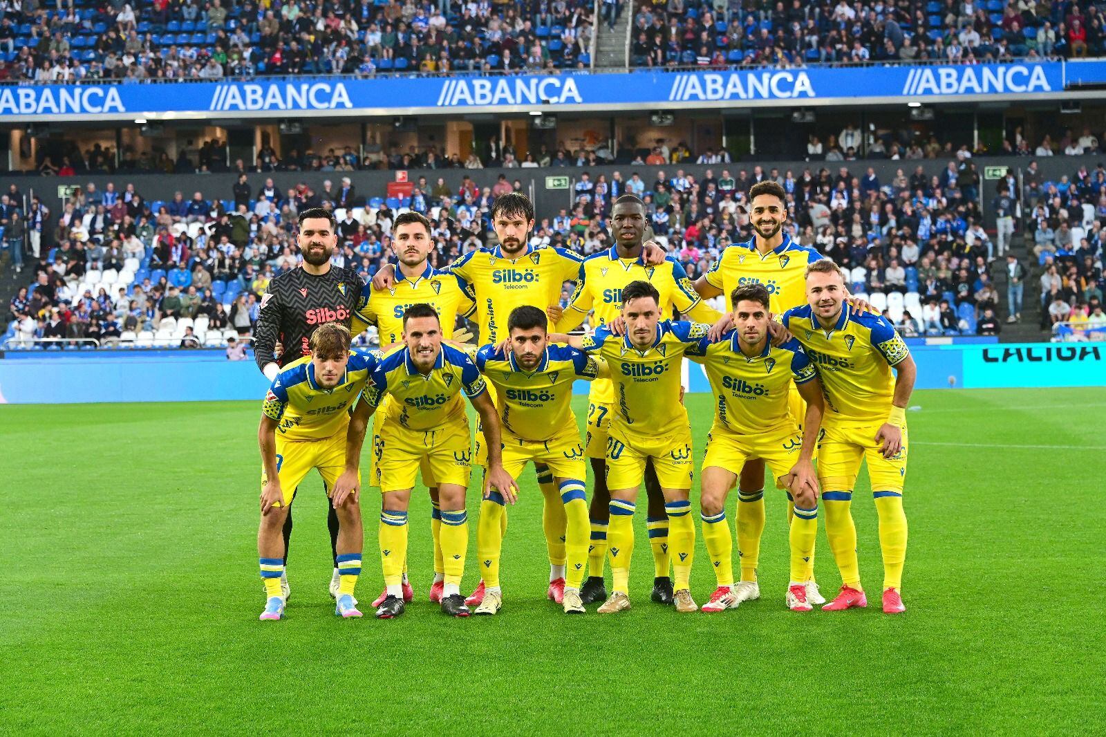 Once inicial del Cádiz CF en Riazor. Foto: Cádiz cf.
