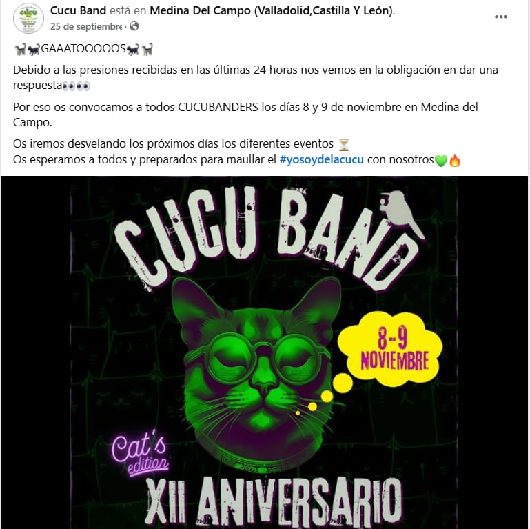 XII ANIVERSARIO CUCU BAND