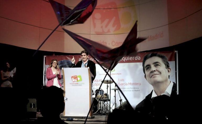 El candidato de IU a la a la Presidencia de la Comunidad de Madrid, el poeta Luis García Montero 