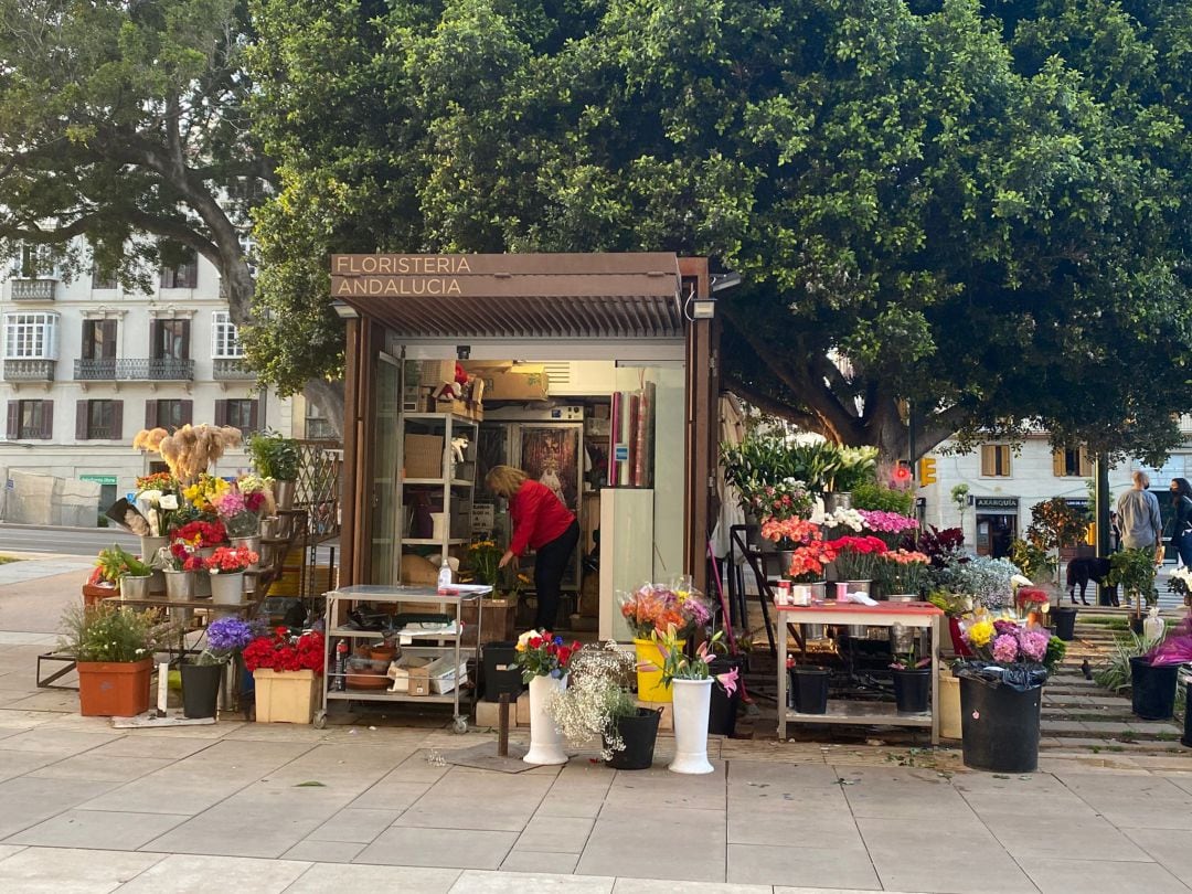 Puesto de flores en la Alameda