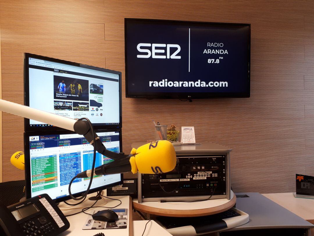 El estudio principal de Radio Aranda - Cadena SER.