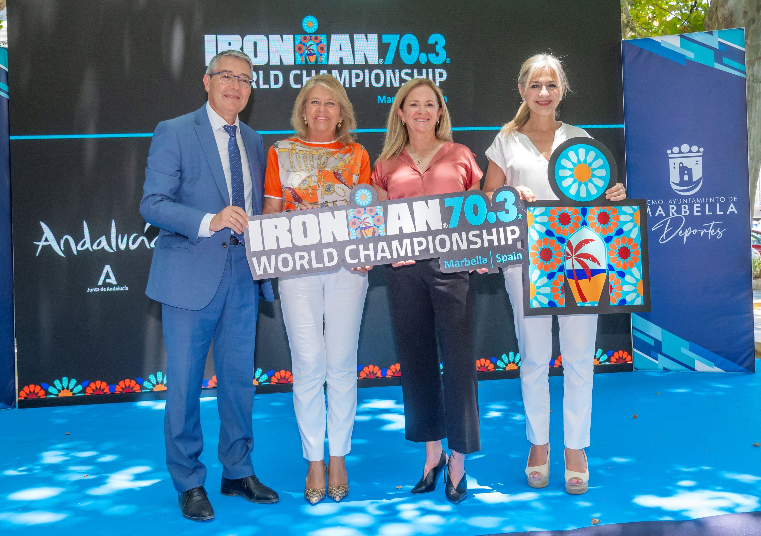 Dirigentes institucionales en la presentación oficial del IRONMAN 70.3 World Championship, que se celebrará en Marbella el 8 y 9 de noviembre
