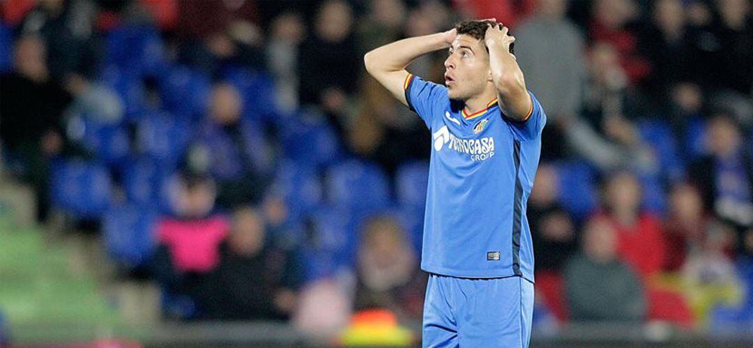 Portillo se lamenta durante un partido de esta temporada.