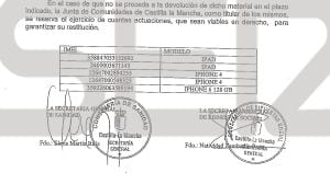 Carta remitida por el Gobierno al ex consejero Echániz