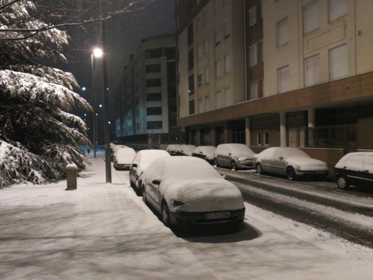 Las calles de Palencia cubiertas de nieve