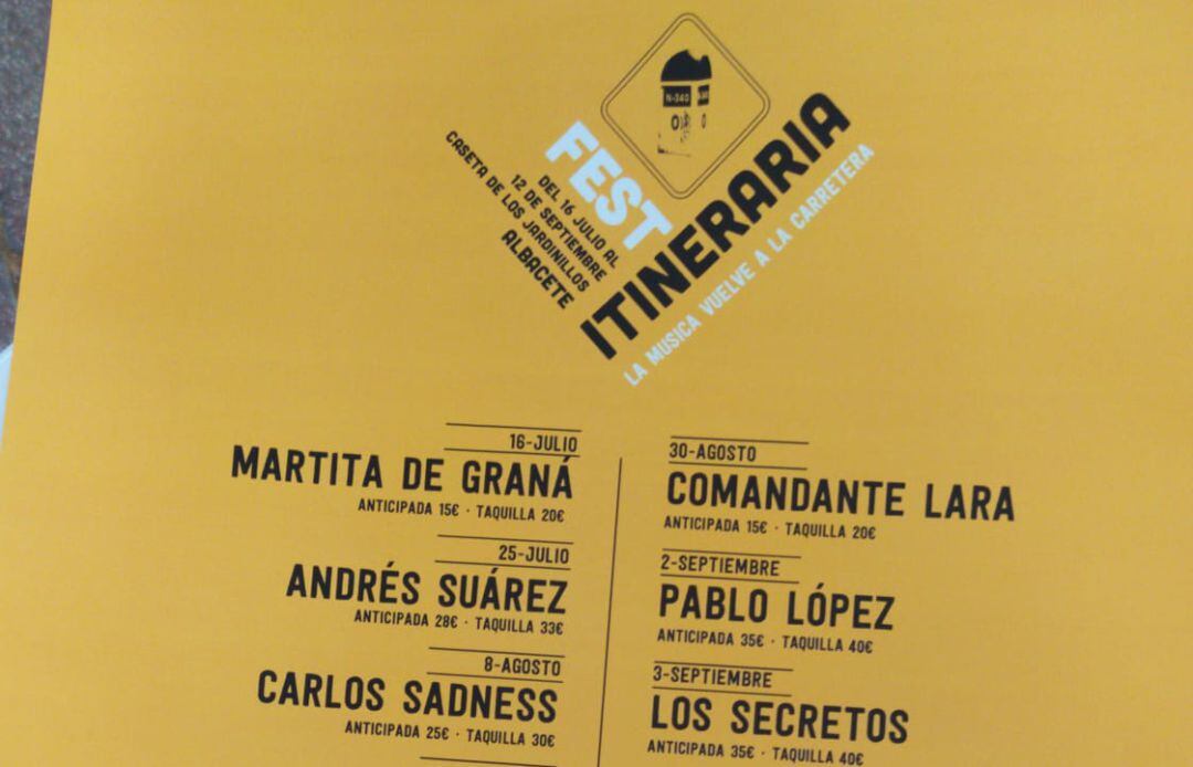 Cartel de los conciertos de verano