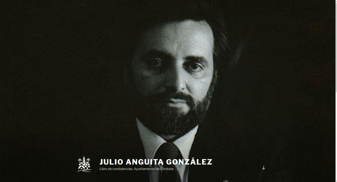 Portal dedicado a Julio Anguita en la web del Ayuntamiento de Córdoba