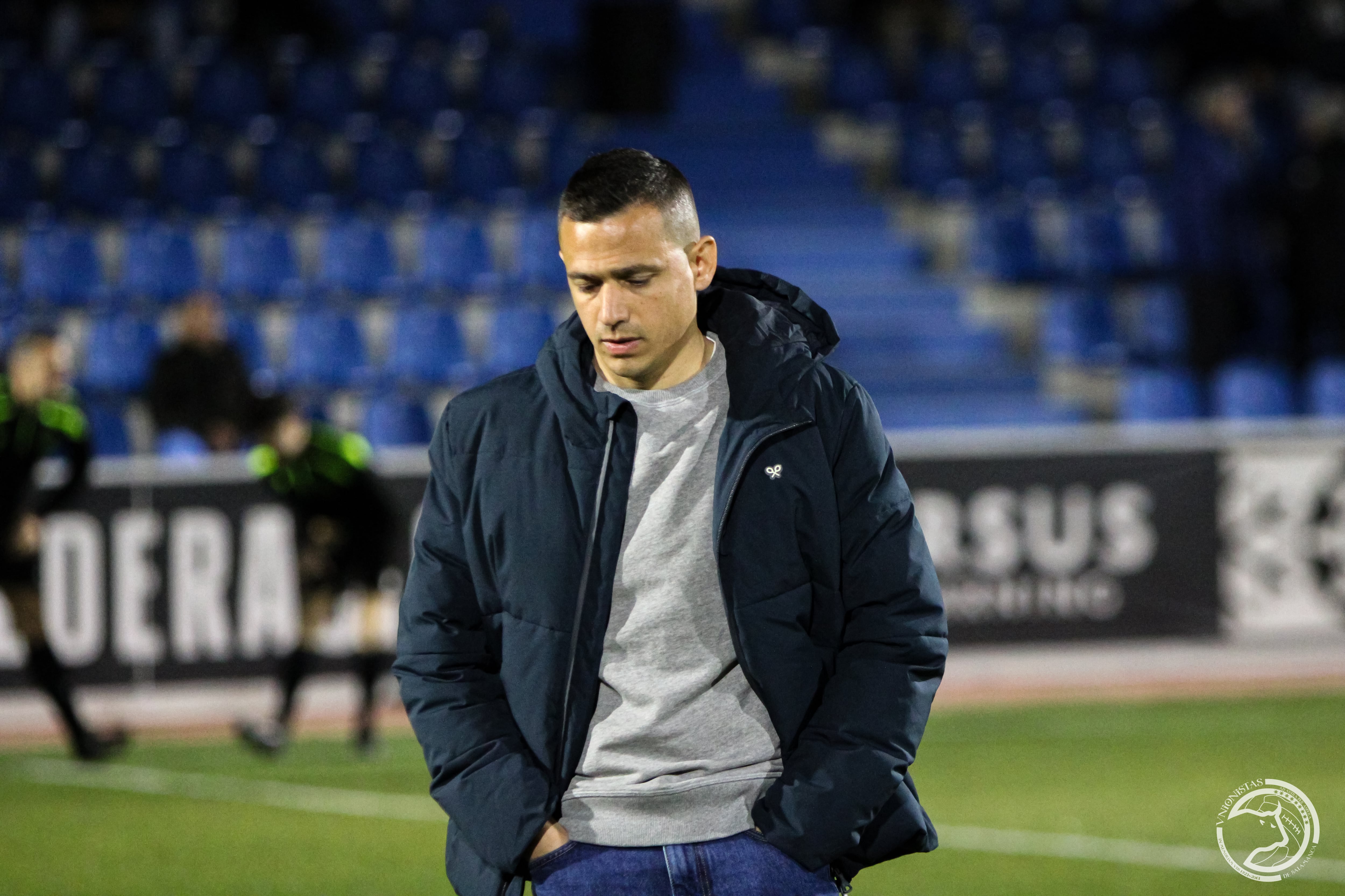 Dani Llácer, en el estadio Reina Sofía/Unionistas CF