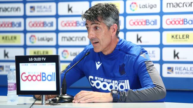 Imanol Alguacil en una de sus últimas comparecencias en Zubieta