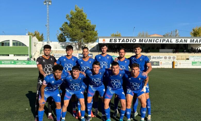 CP Villarrobledo en el partido ante el CD Quintanar del Rey