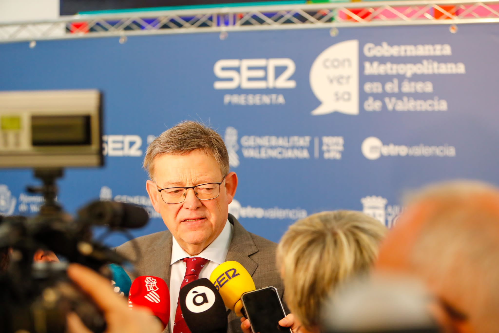 El president de la Generalitat, Ximo Puig, durante el acto &quot;Conversa, gobernanza metropolitana en el área de València&quot;