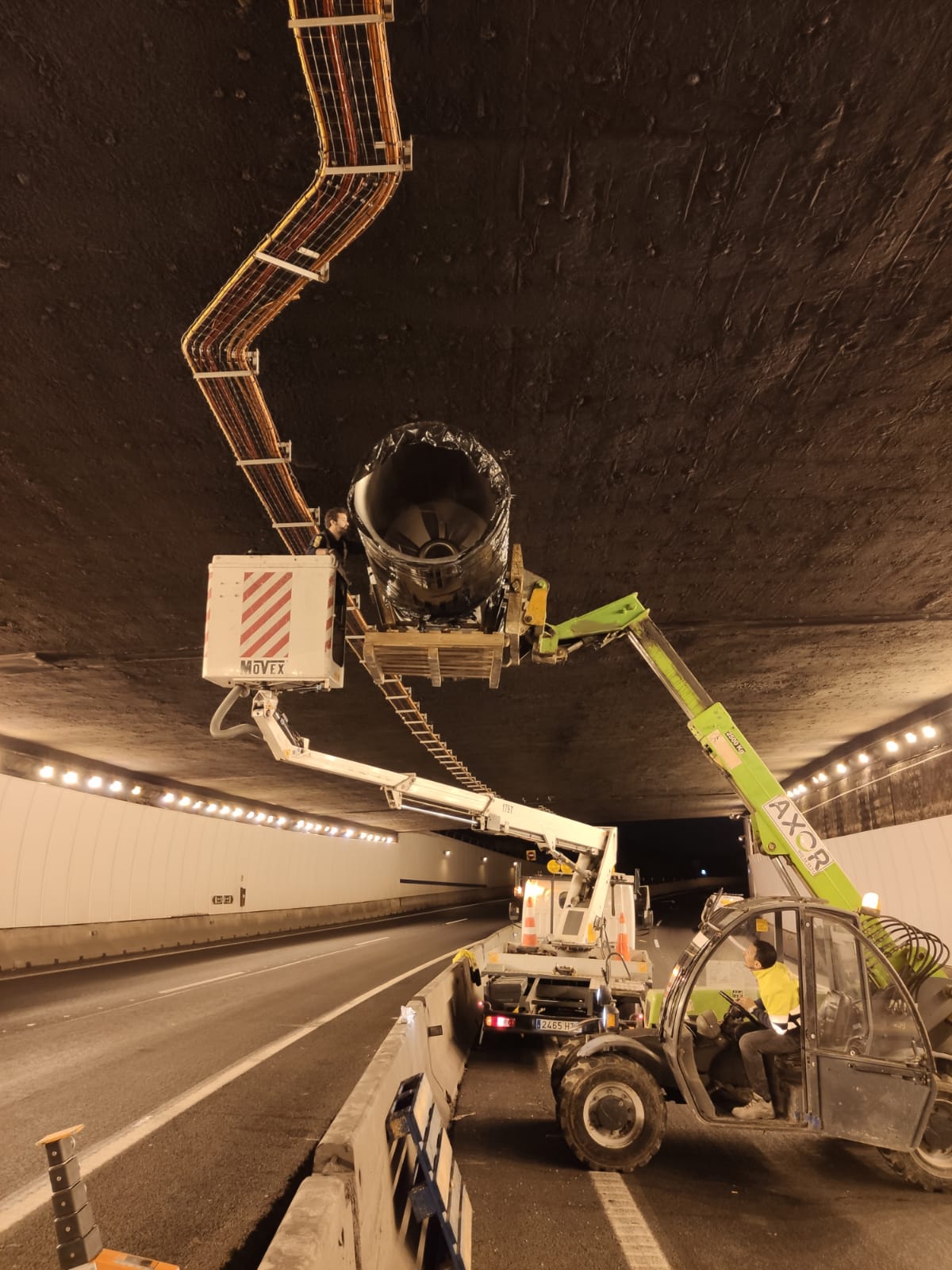 Obras en túnel de Cantabria