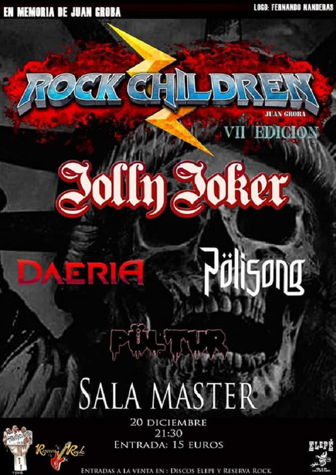 Cartel del Rock Children en la Sala Master