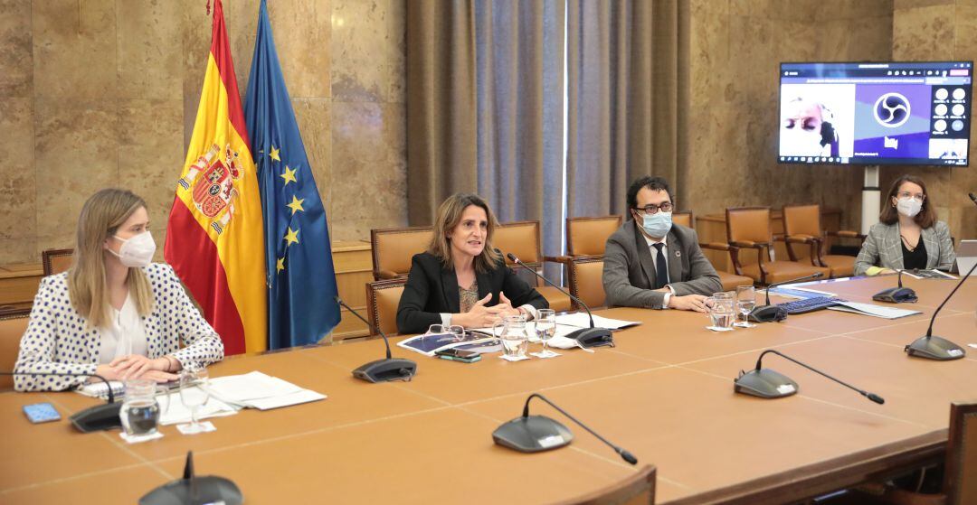 la ministra Ribera durante la presentación de los objetivos para las ayudas Next Generation que concede Bruselas