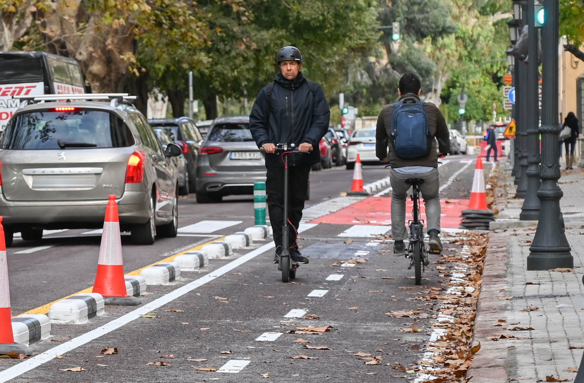 Nuevo carril bici de la Alameda de València