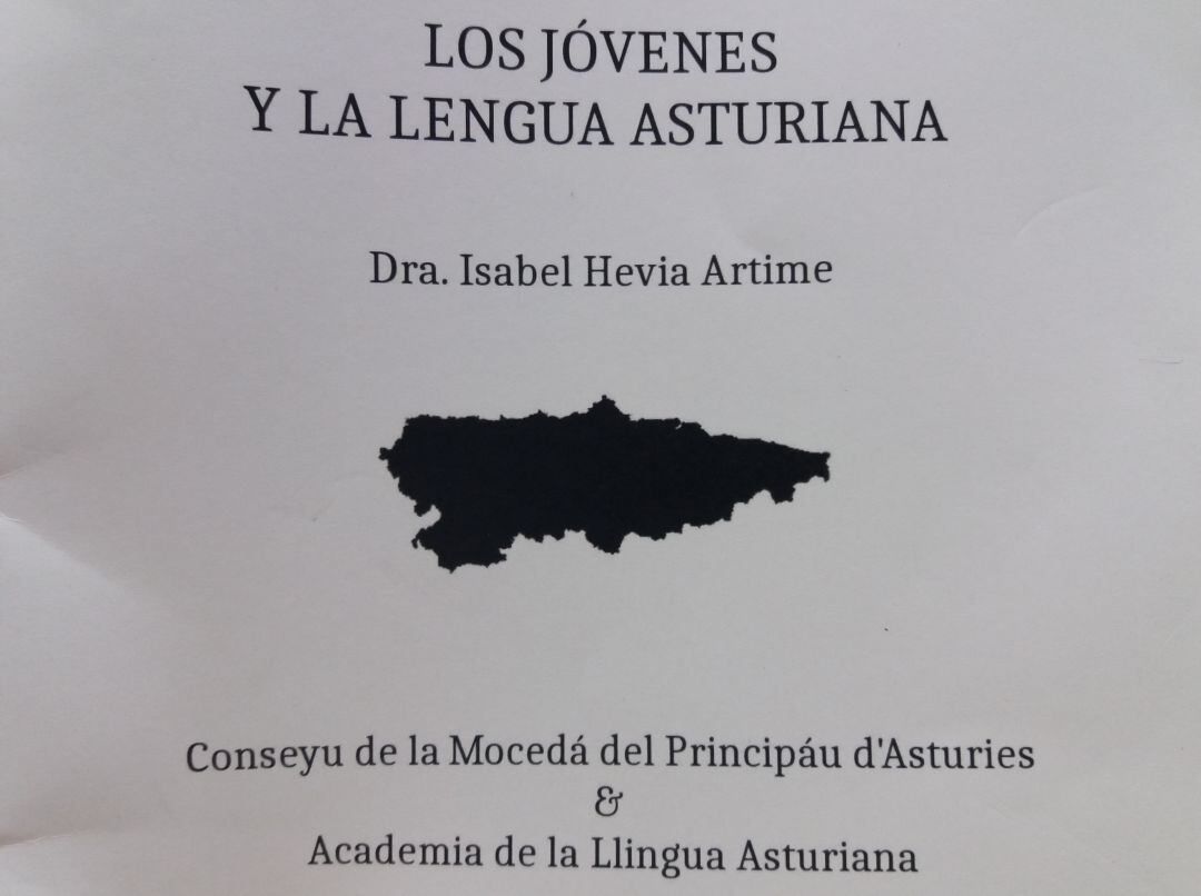 Portada del estudio presentado en la sede de la Academia de la Llingua Asturiana sobre los jóvenes y su opinión sobre el asturiano y su uso.