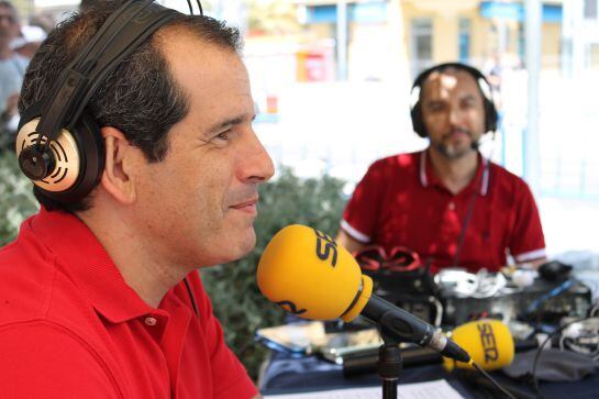 Estudio de Radio Alicante SER en la Plaza de los Luceros durante las Fiestas de Hogueras 2016