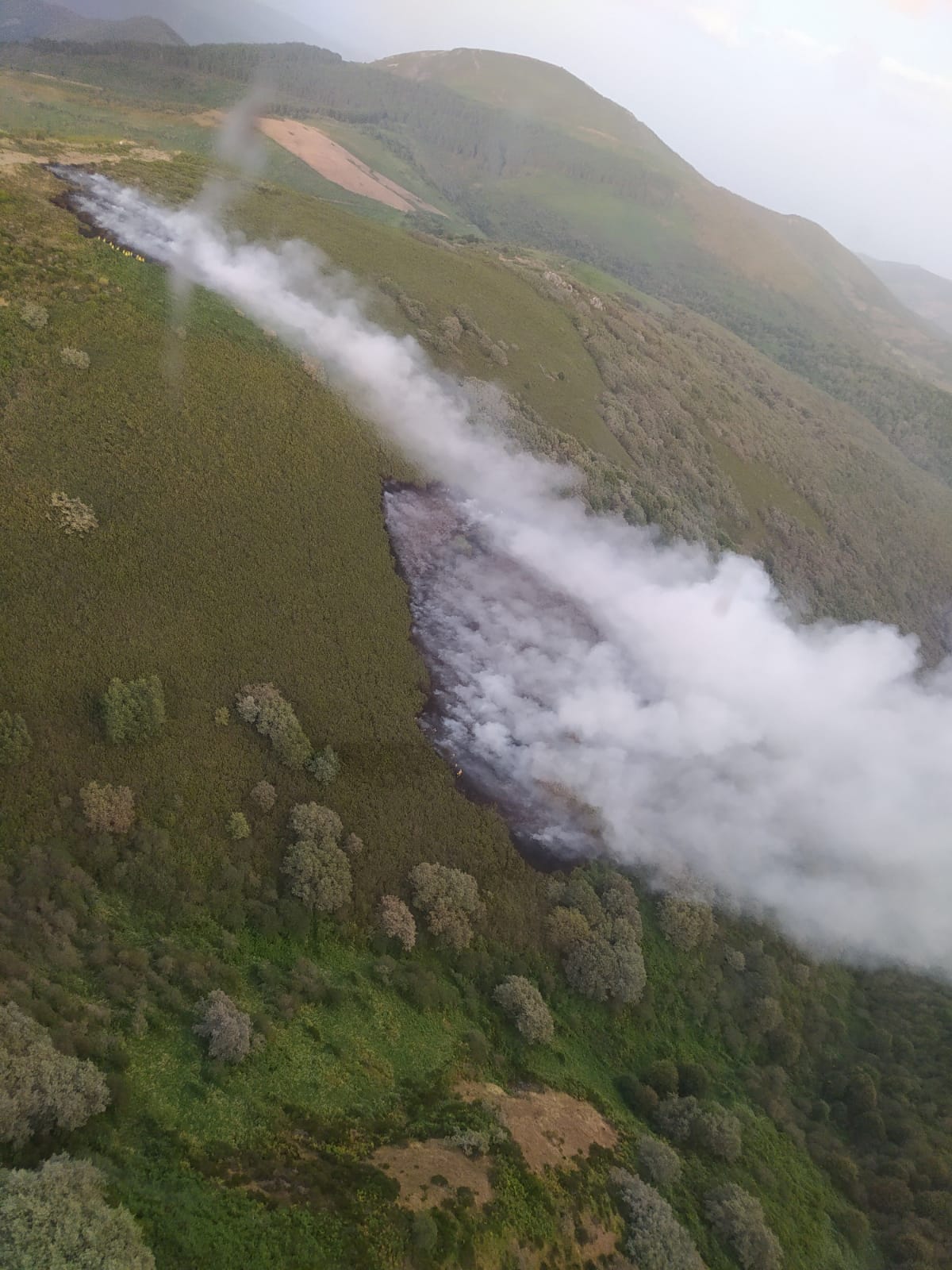 Imágenes aéreas del incendio de Busmayor captadas por BRIF Tabuyo