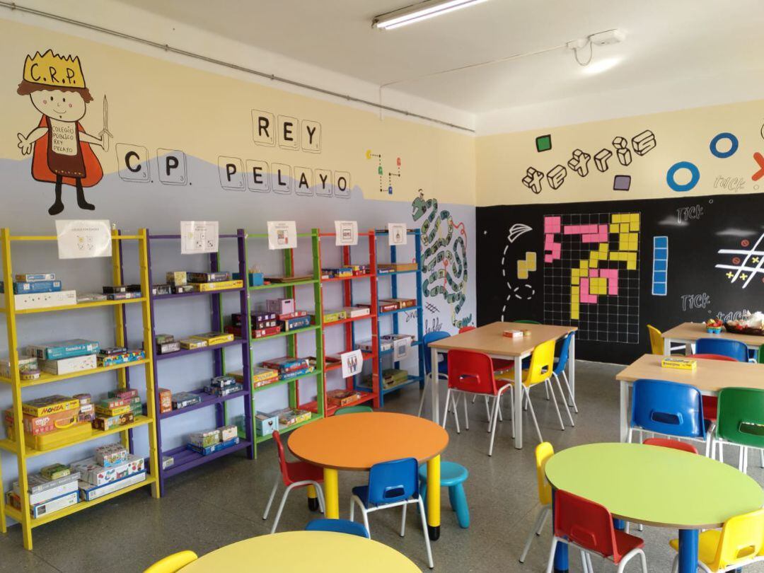 Un aula del Colegio Público Rey Pelayo.