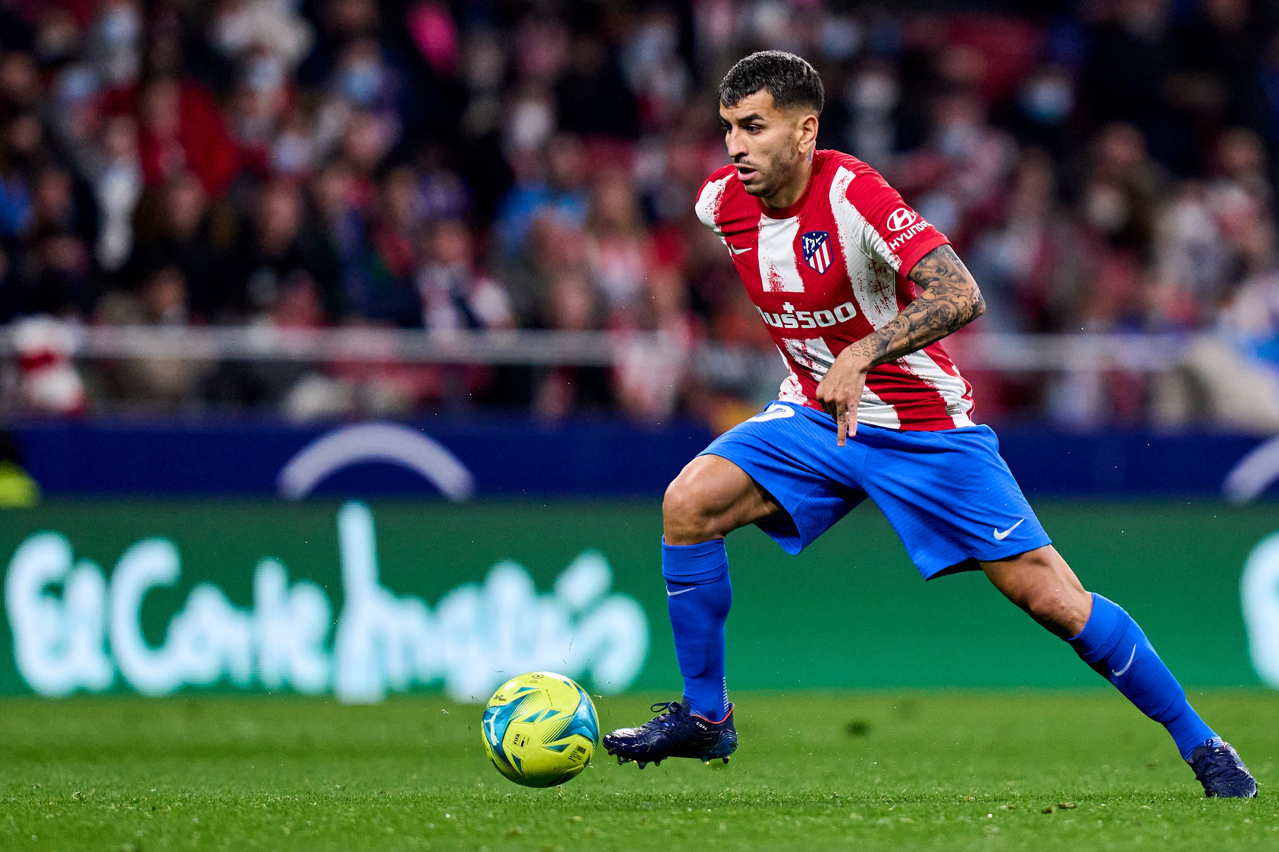 Ángel Correa, durante un partido con el Atlético de Madrid la presente temporada