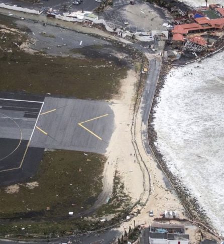 Estado actual de la playa de Maho.