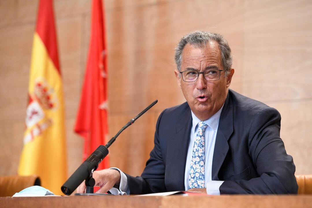 El consejero de Educación y Juventud de la Comunidad de Madrid, Enrique Ossorio, da a conocer en rueda de prensa las medidas que adoptará la Comunidad de Madrid para el próximo curso escolar.