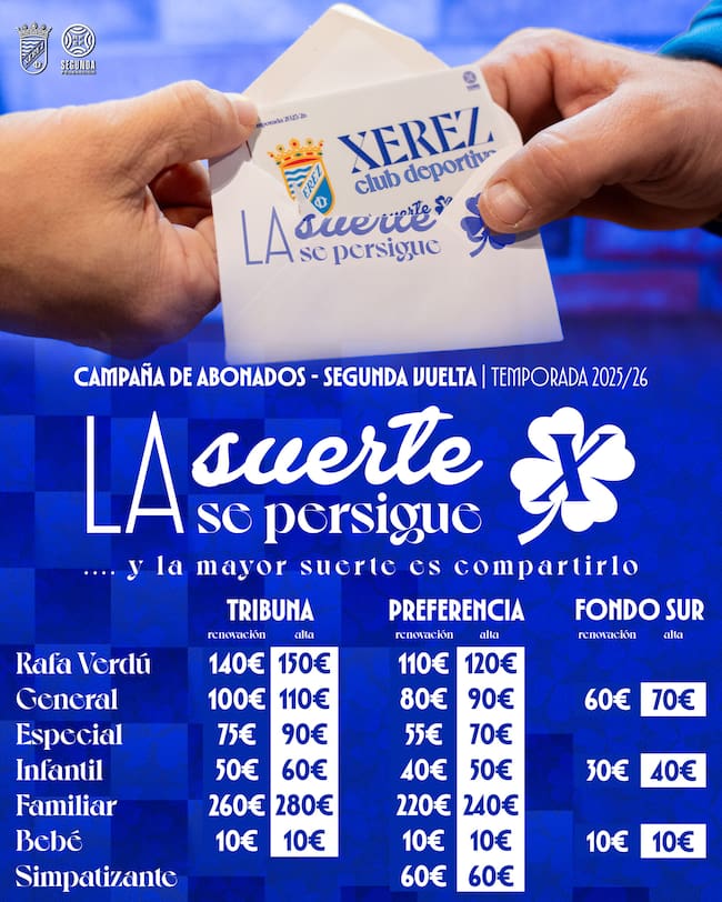 Cartel de la campaña de abonados del Xerez CD