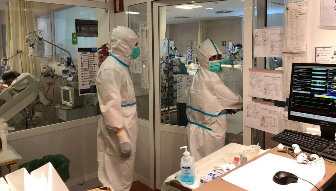 Imagen de archivo de una zona de hospitalización covid.