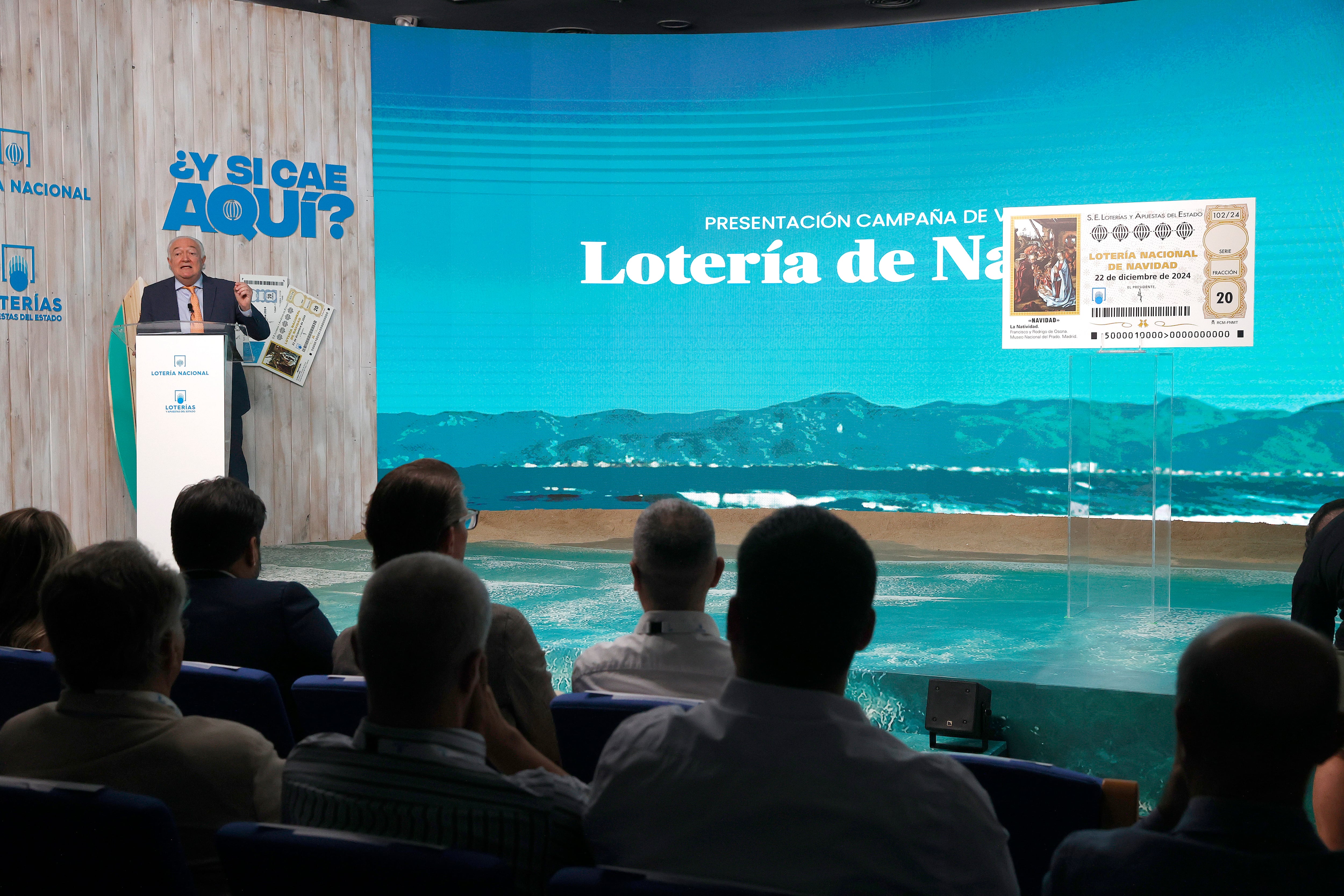 MADRID, 11/07/2024.-El presidente de Loterías y Apuestas del Estado, Jesús Huerta Almendro, presenta este jueves la campaña de verano de Lotería de Navidad