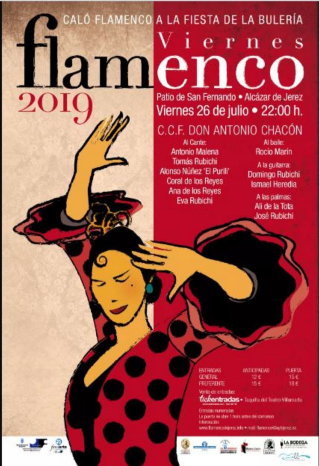 Cartel del II Festival Internacional 'Caló Flamenco a la 52 Fiesta de la Bulería'