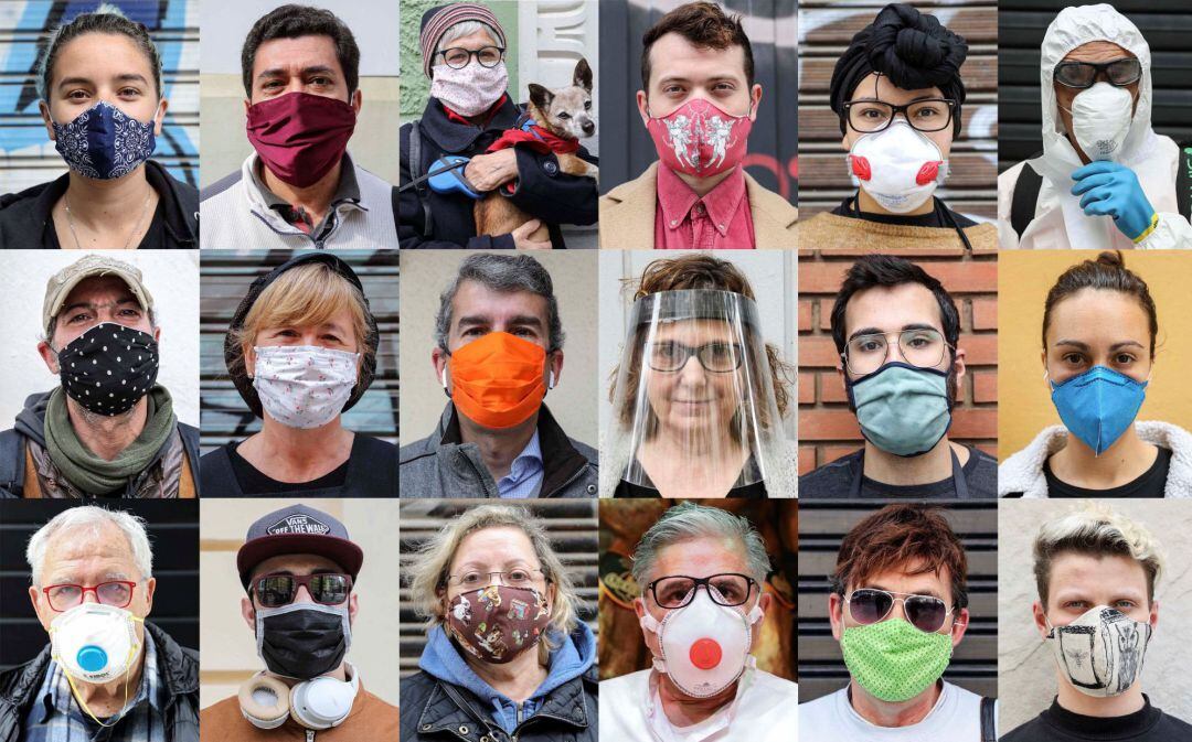 Las personas que salen de casa estos días buscan protegerse del contagio del coronavirus por medio de mascarillas de todo tipo, algunas compradas y otras hechas a mano