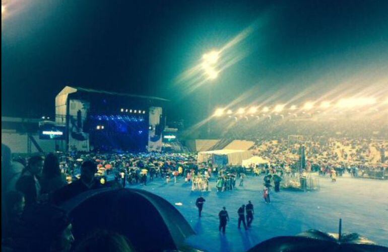 Concierto de Alejandro Sanz y Pablo Alborán, celebrado el 6 de septiembre en el estadio Carlos Belmonte