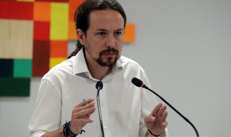 El secretario general de Podemos, Pablo Iglesias