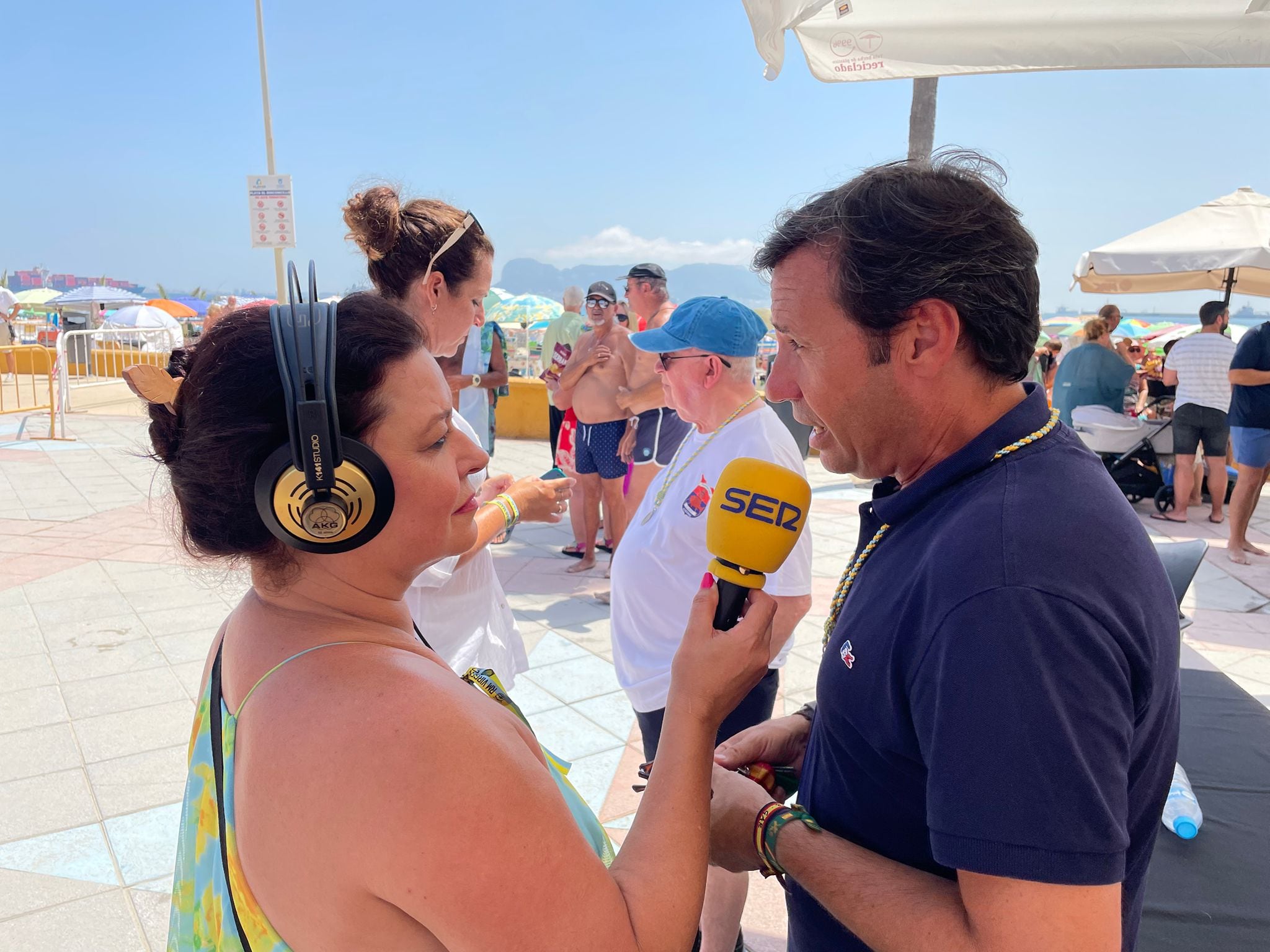 Javier Ros, subdelegado de la Junta en el Campo de Gibraltar, en la jornada de hoy
