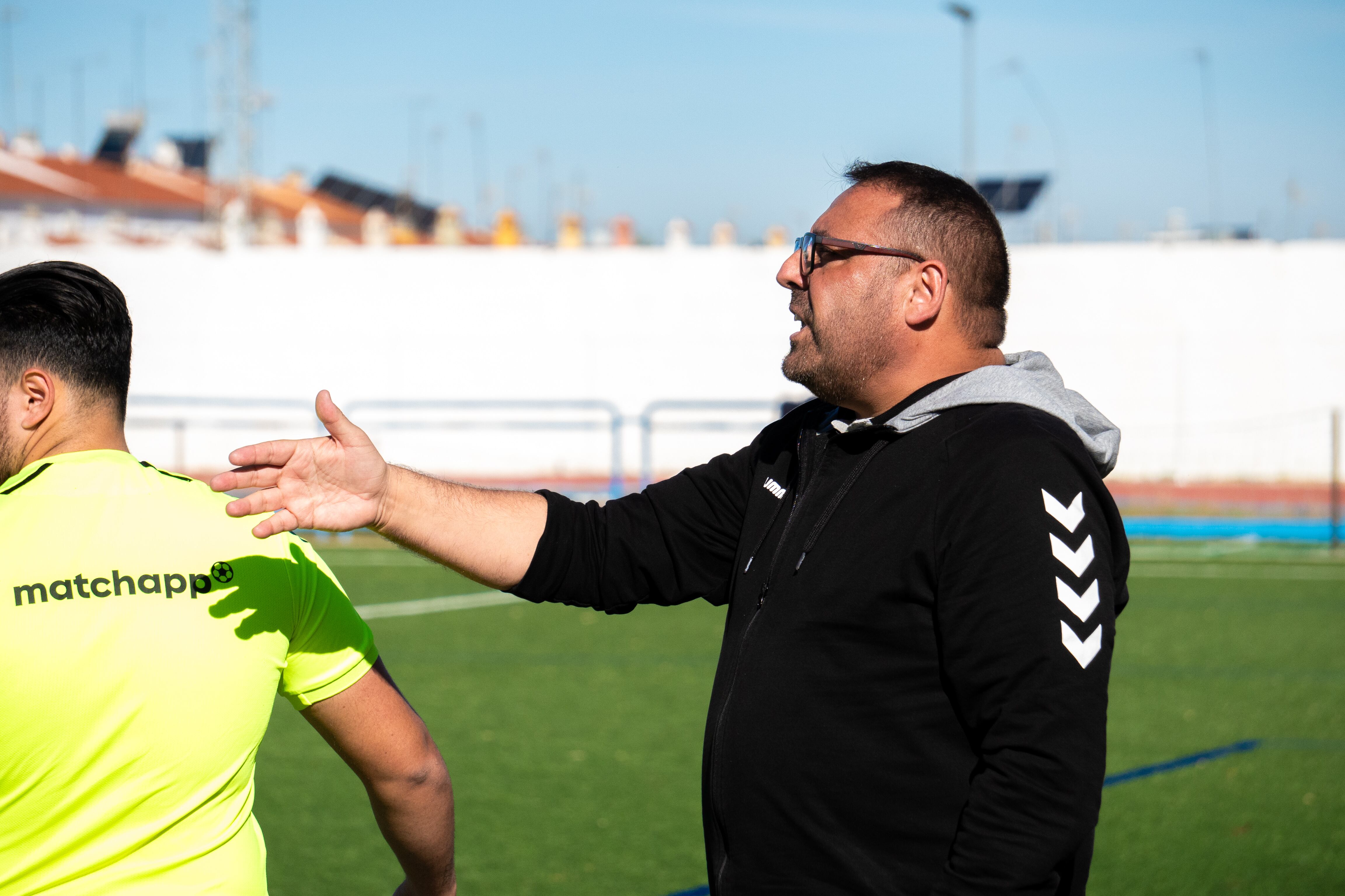 Alfonso Berlanga en un partido de la UD Morón CF / Pablo de Miguel