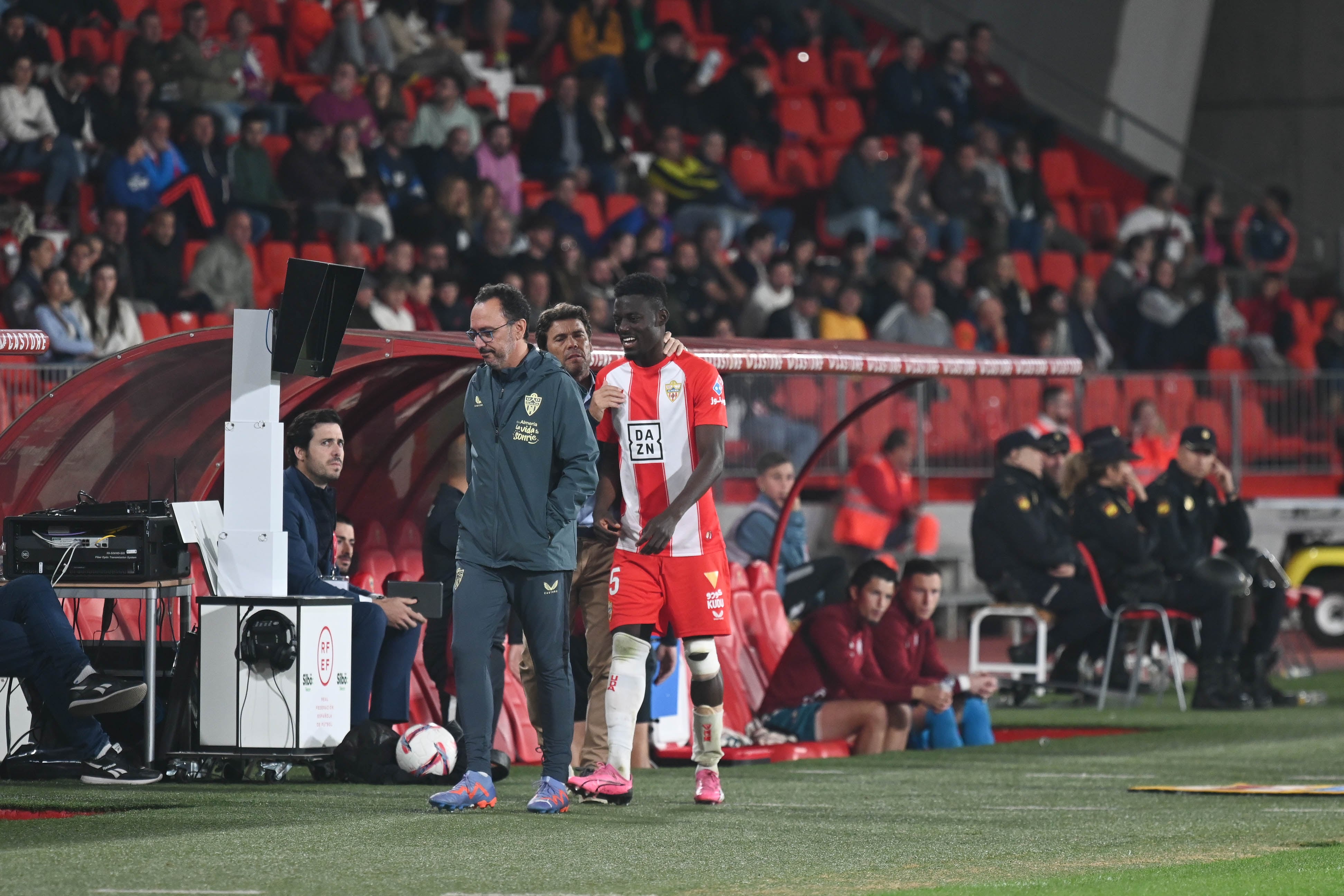 Sebastián Jiménez, Rubi y Baba en el partido de la lesión el 26 de noviembre ante el Córdoba.