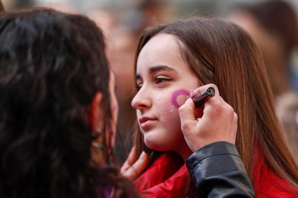 Manifestación feminista con motivo del 8-M