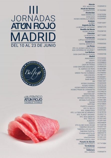 ´Más de 50 restaurantes madrileños preparán menús exclusivos con el Atún Rojo Balfegó como protagonista