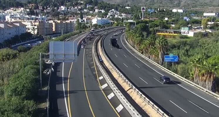 Tramo de la AP-7 en Los Álamos, en Torremolinos (DGT)
