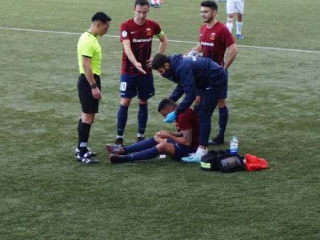 Iván Forte recibió un codazo en la nariz