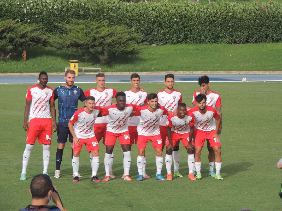 El once del Almería. 