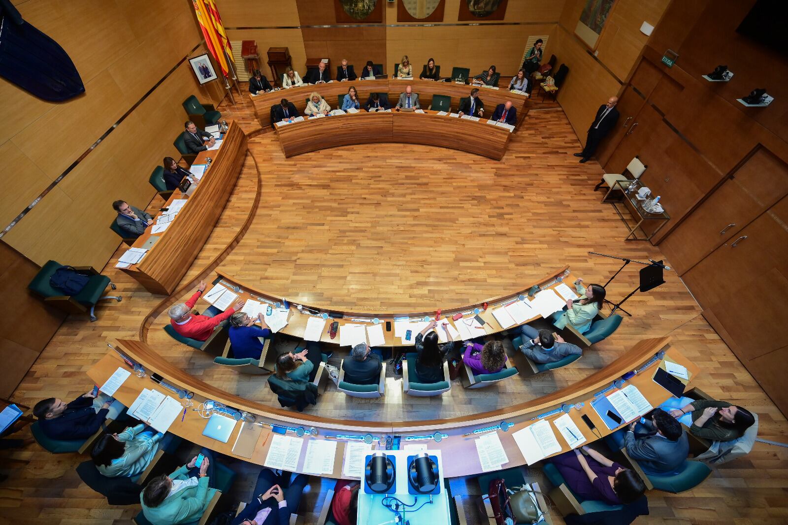 Pleno del Ayuntamiento de València celebrado en la sede de la Diputació