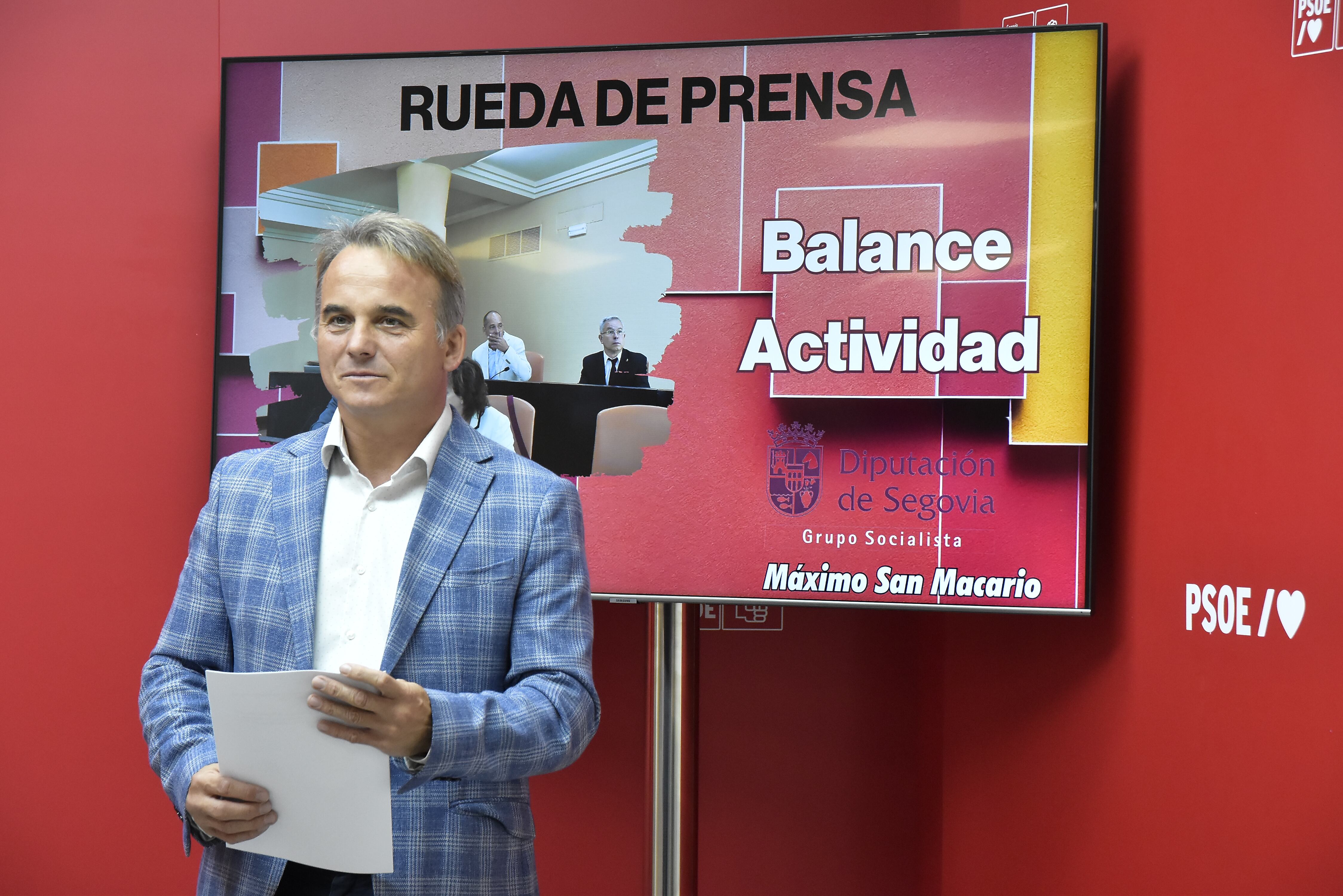 Máximo San Macario, portavoz del PSOE en la Diputación de Segovia