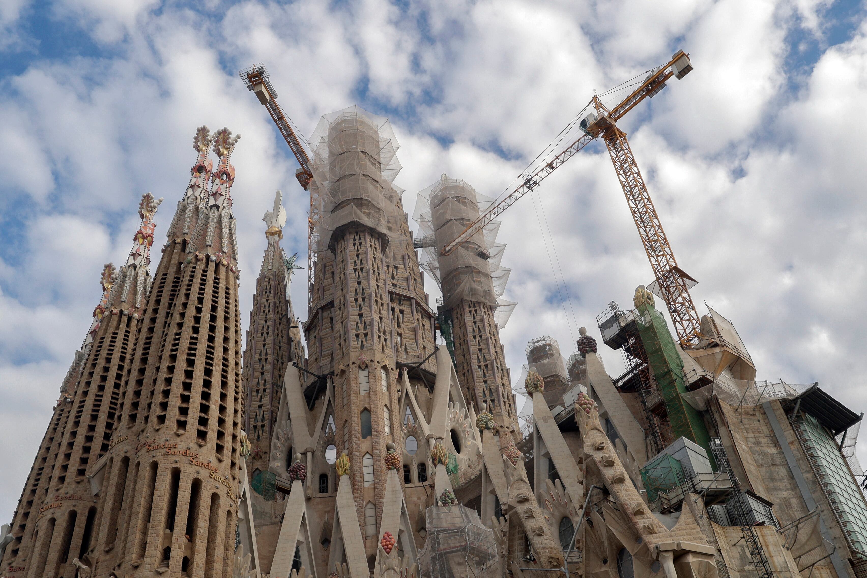 Vista de la basílica de la Sagrada Familia. EFE/Quique García