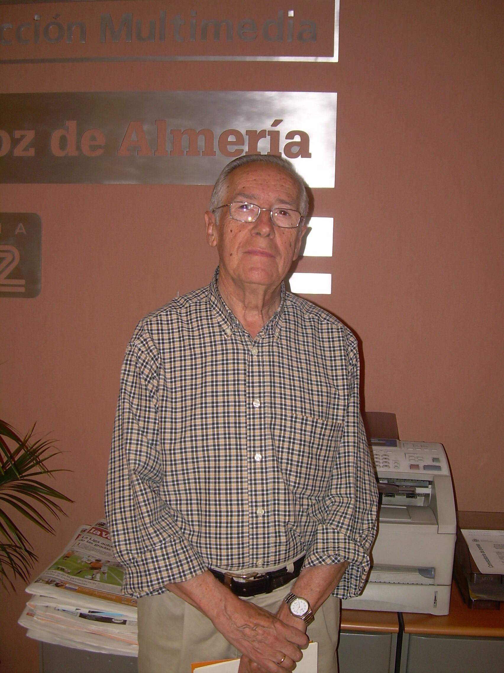 Pepe Pardo en su última visita a LA VOZ DE ALMERÍA.