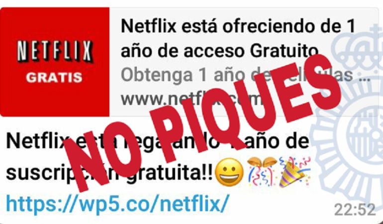 El timo de Netflix llega a WhatsApp.