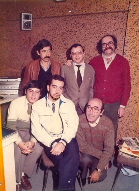 Imagen del primer equipo de Radio Coca SER Ronda en 1985