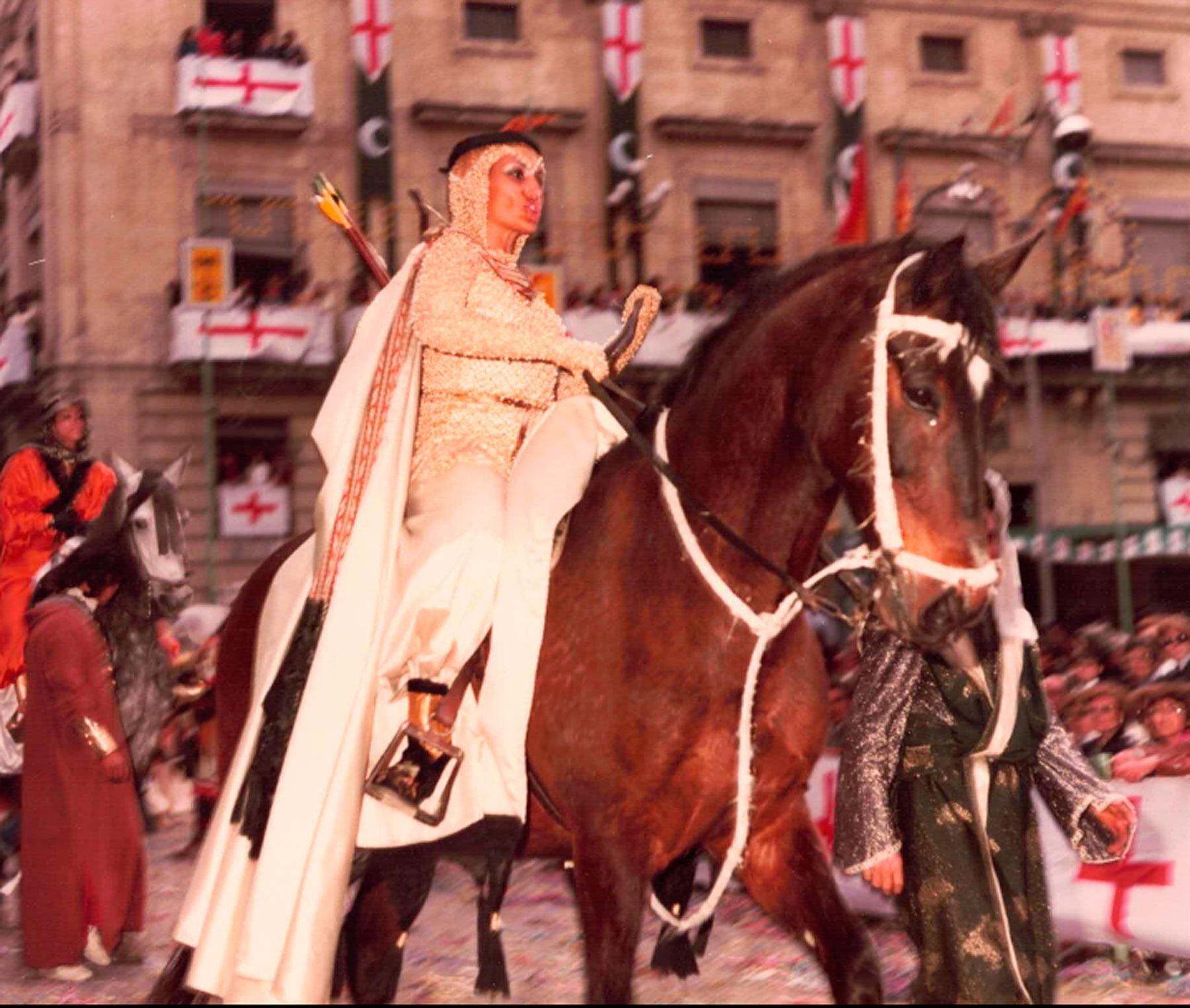 Helena Orts, durante su participación en la Entrada en el alférez de la Filà Berberiscos